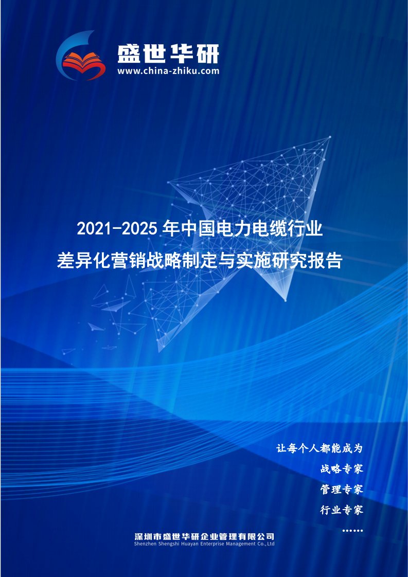 2021-2025年中国电力电缆行业差异化营销战略制定与实施研究报告