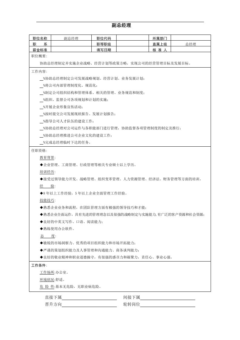 建筑资料-副总经理