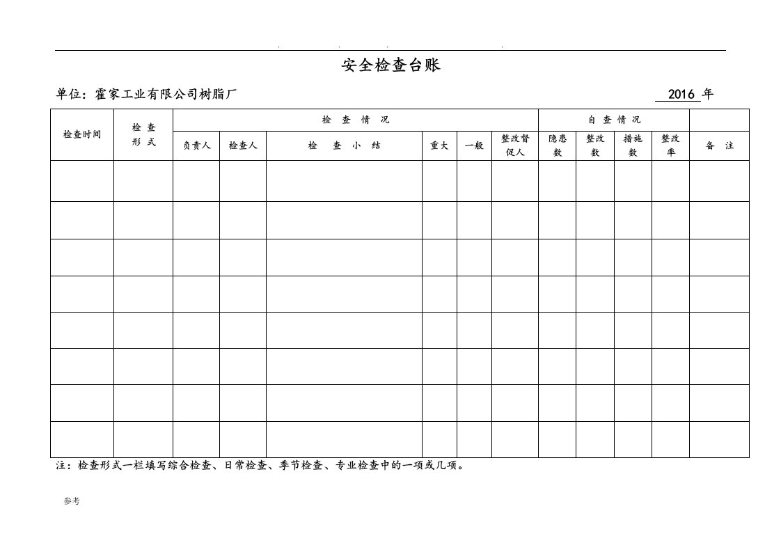 安全检查台账(企业版)