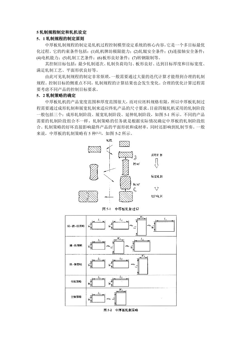 5轧制规程制定和轧机设定教案