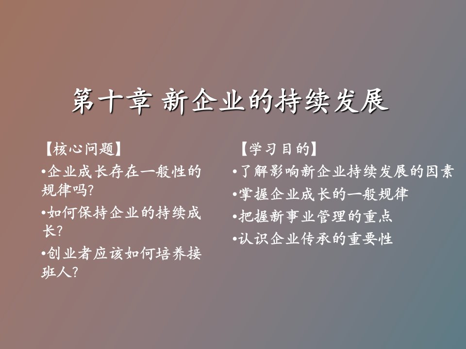 企业的持续发展