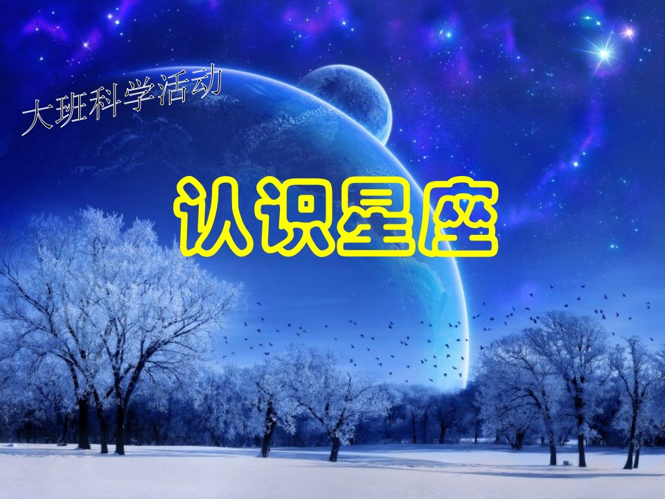 大班科学认识星座