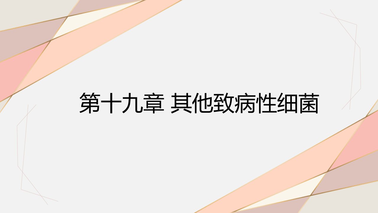 《病原生物与免疫学》ppt课件19其他致病性细菌