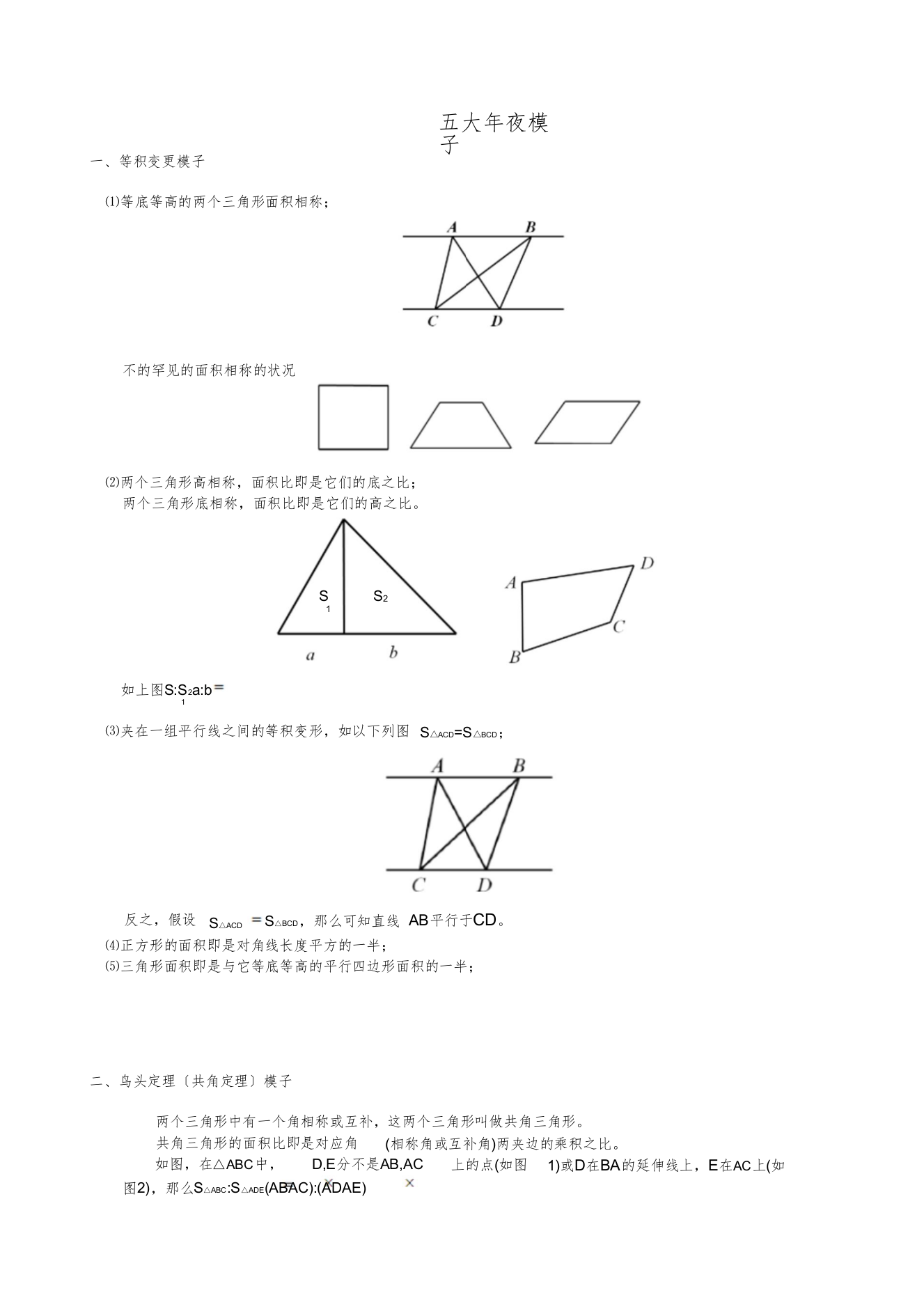 2022几何五大模型