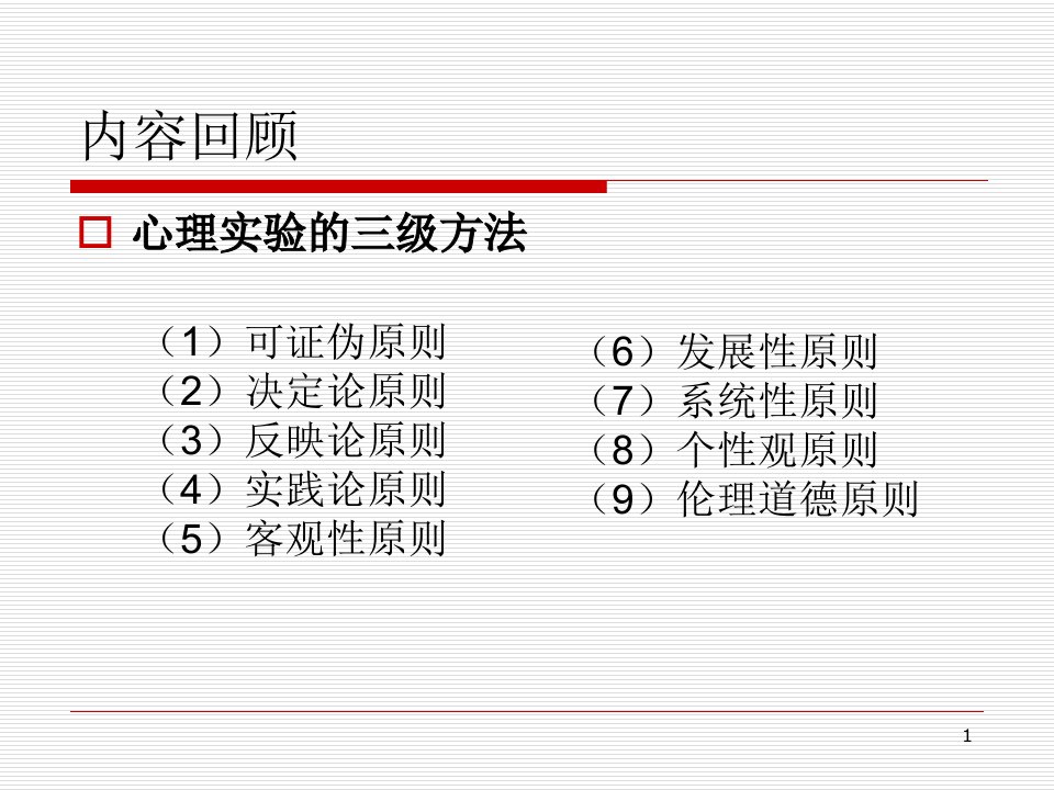 实验心理学实验设计课件