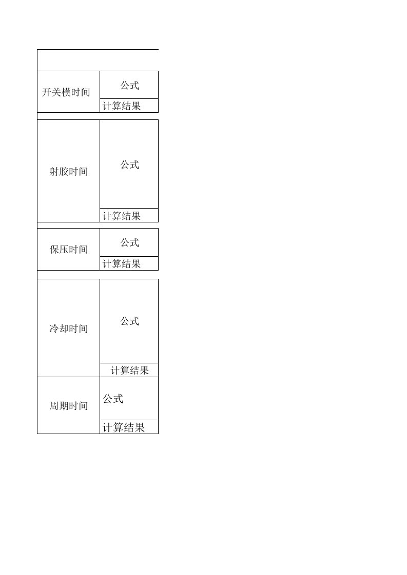 成型周期公式及计算