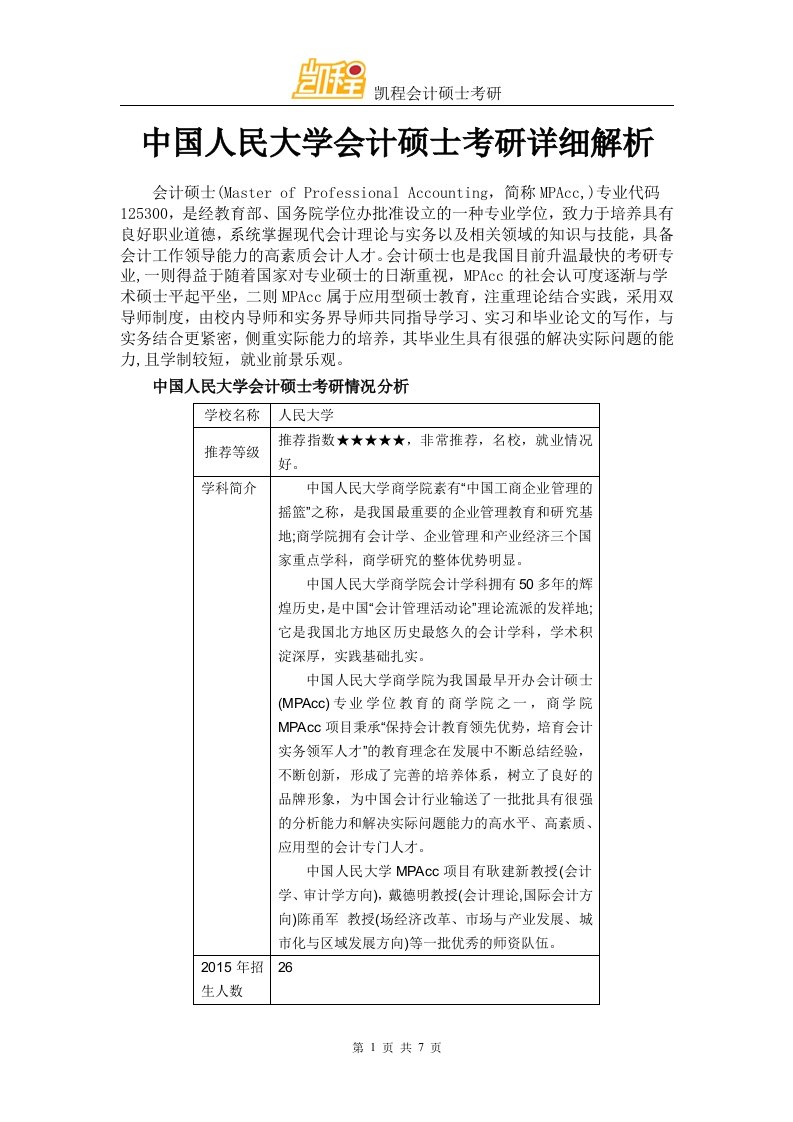 中国人民大学会计硕士考研详细解析.doc