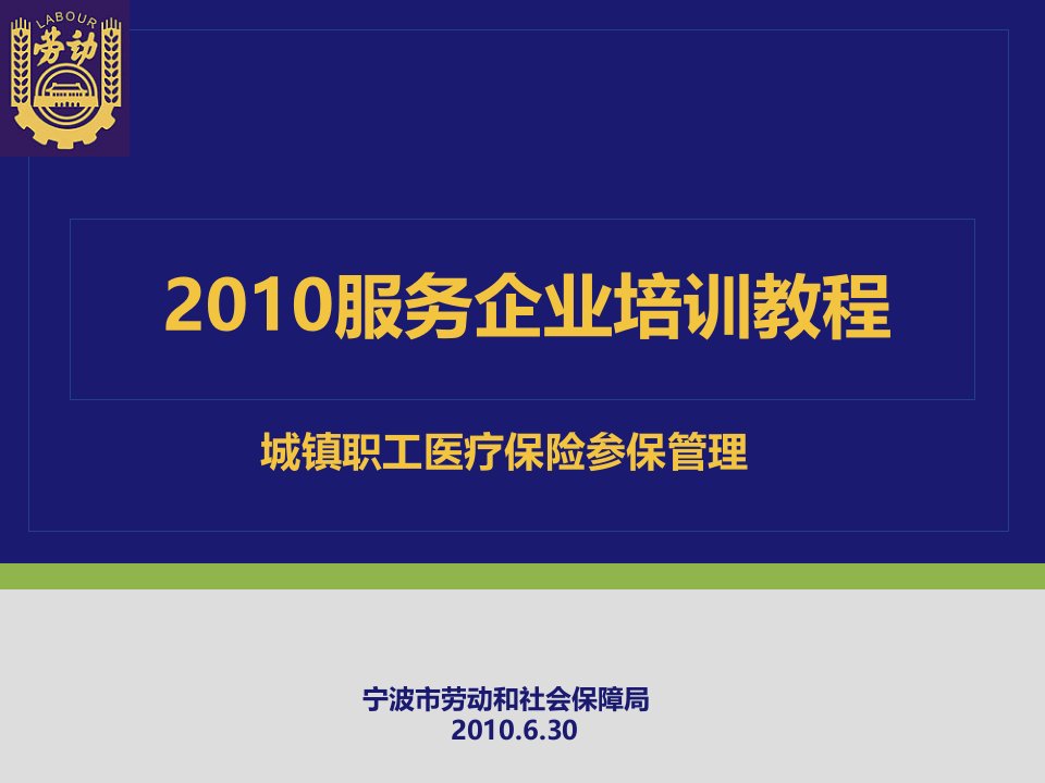 2010年城镇职工医疗保险参保管理课程培训教材(16页)-保险培训