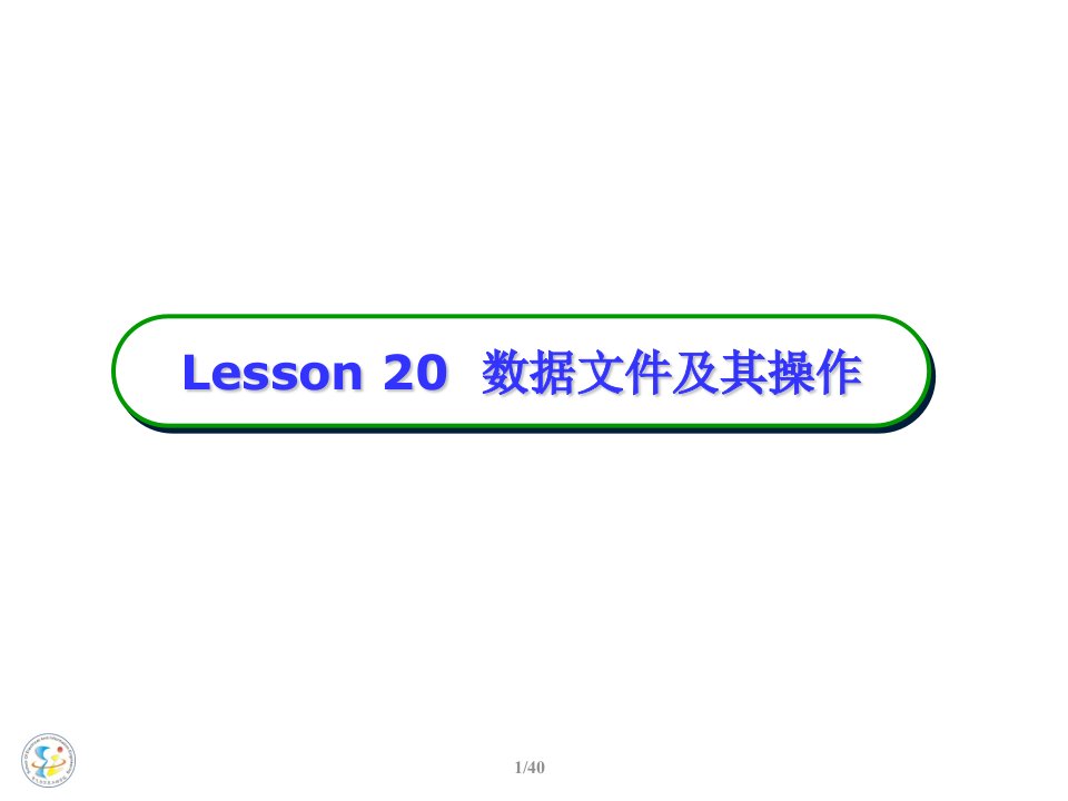 lesson20数据的组织结构二文件