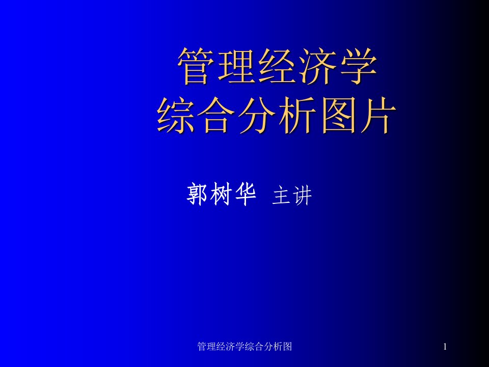 管理经济学综合分析图课件