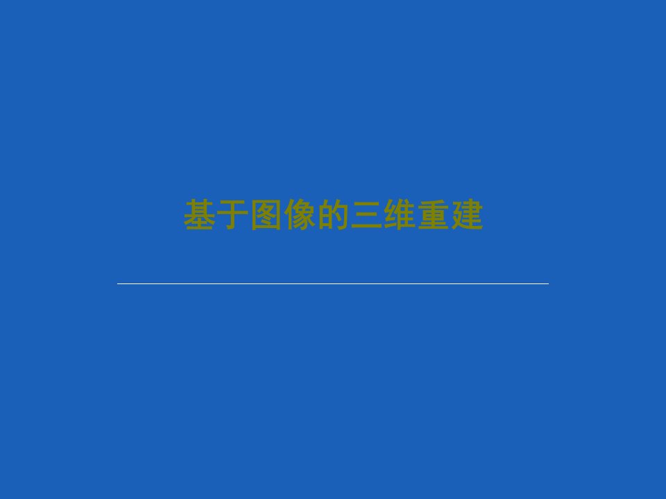 基于图像的三维重建71页文档