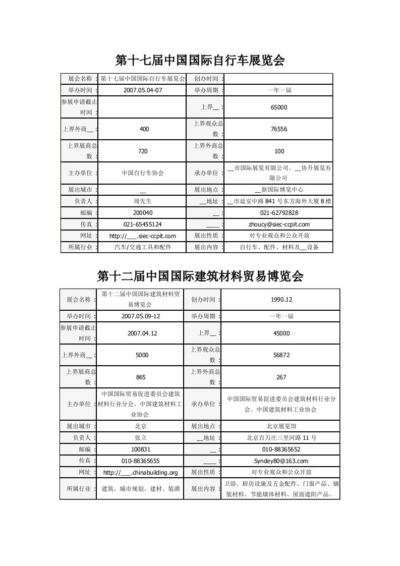 中国国际自行车展览会