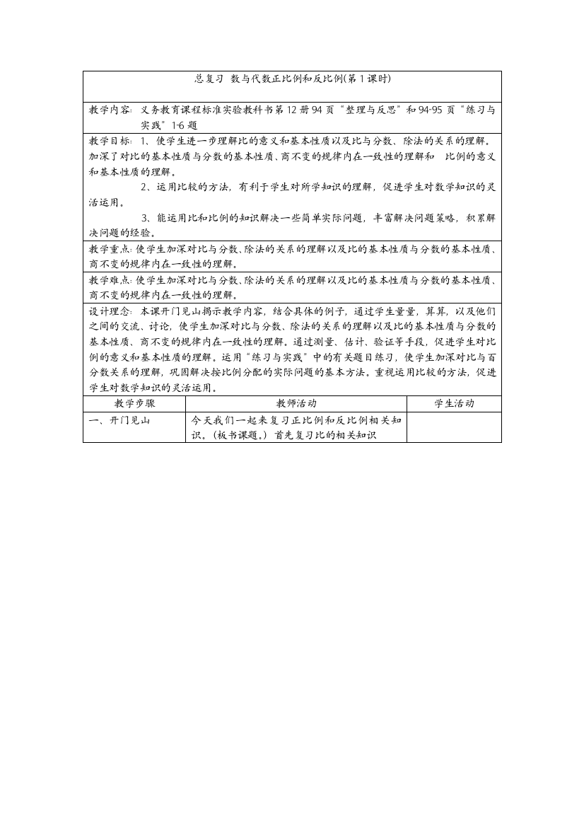 【小学中学教育精选】数与代数正比例和反比例1