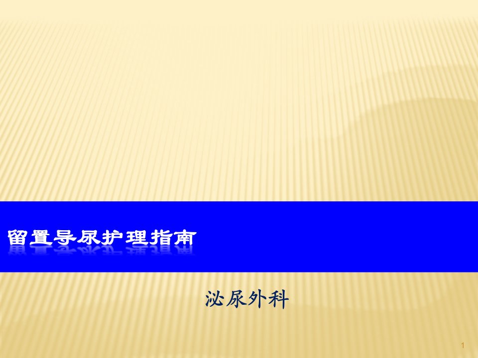 留置导尿护理指南ppt课件