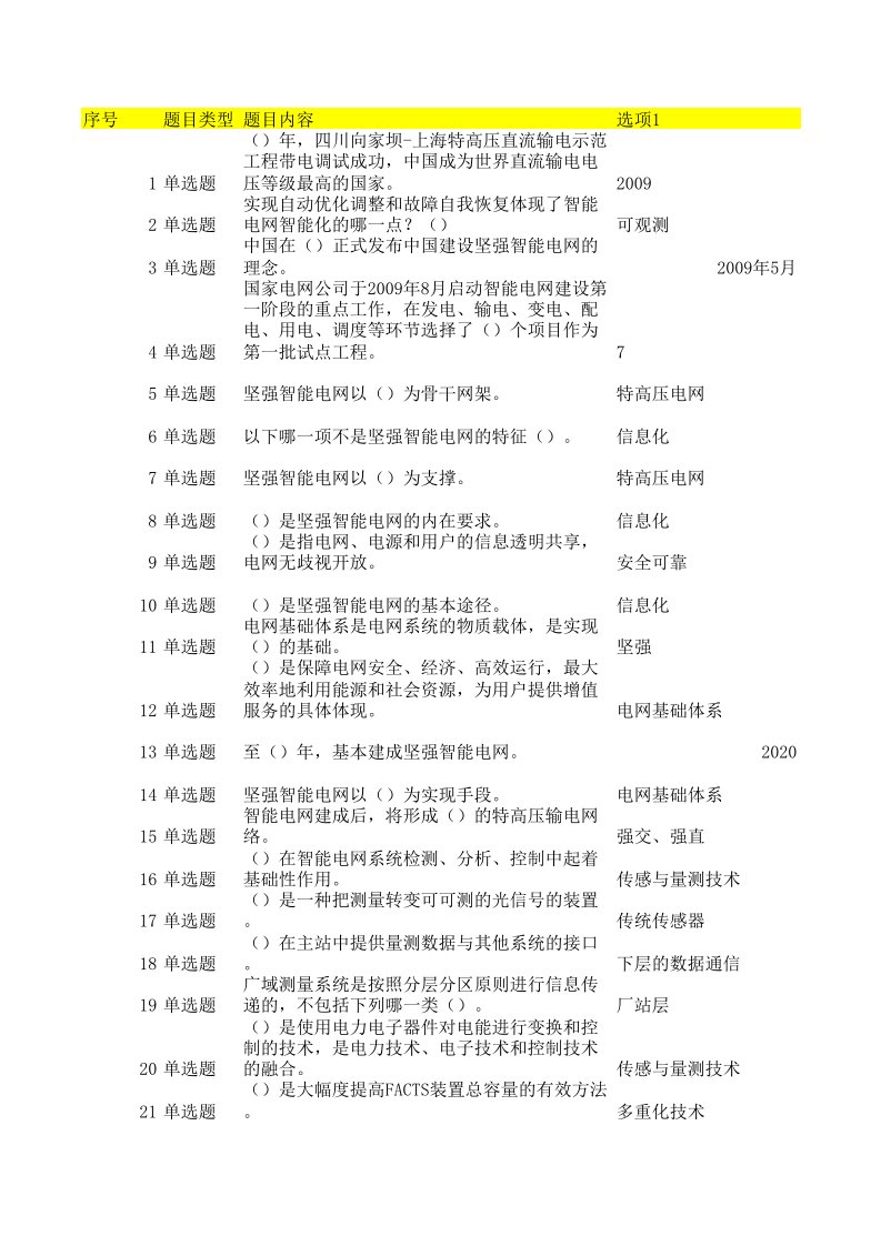 《智能电网技术》题库