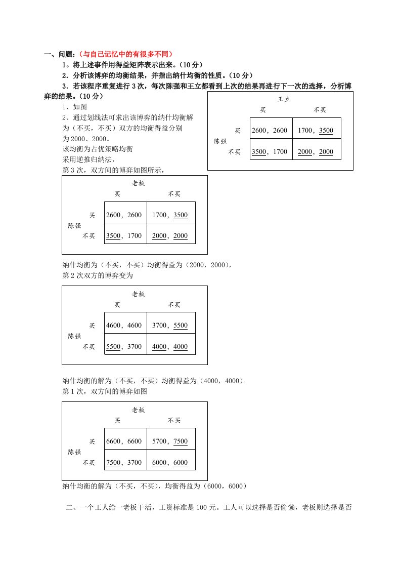 博弈题库