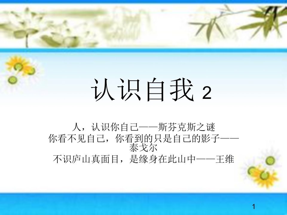 自我意识分类、特点