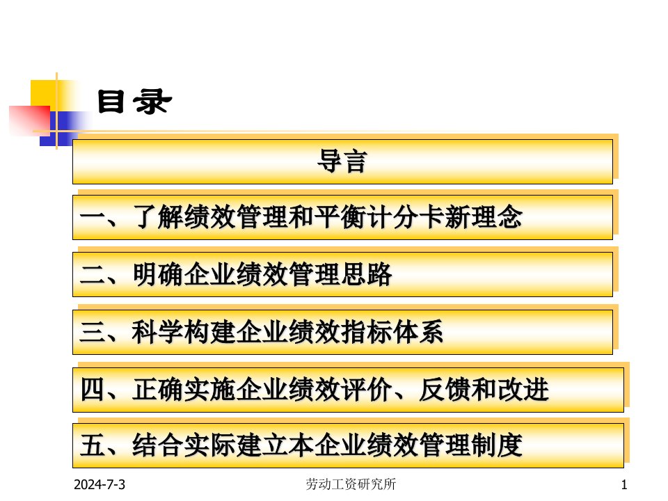 建立科学的绩效管理制度平衡计分06.9.11