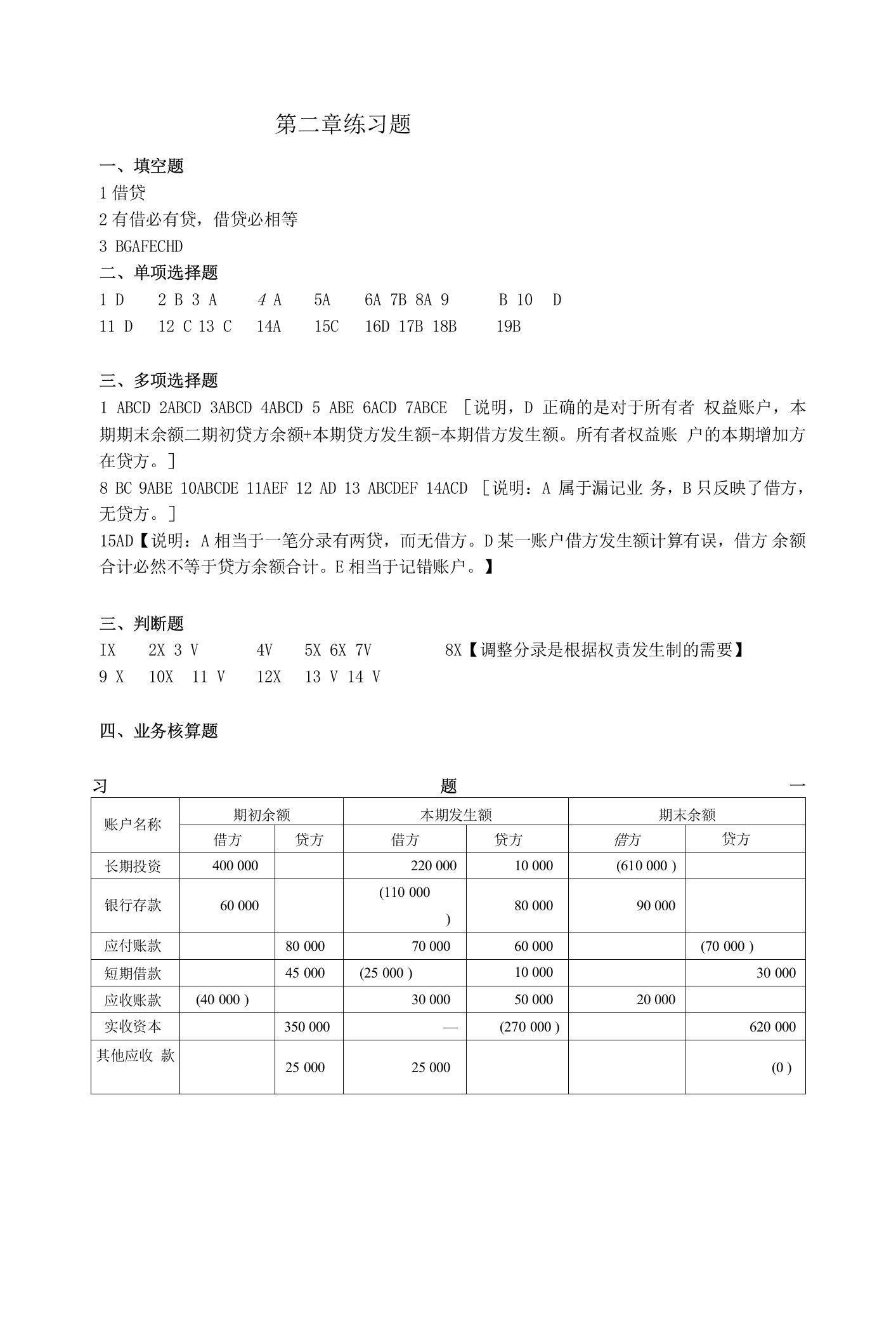 2023年整理-浙大会计学原理第二章答案