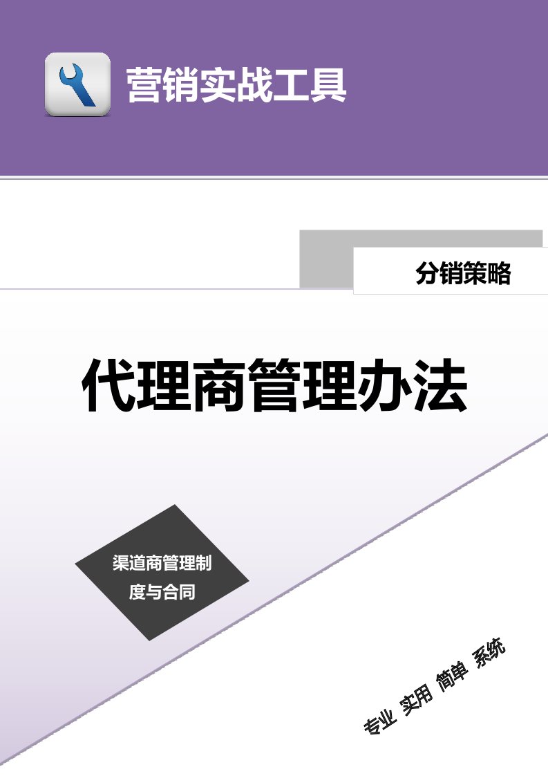 建筑资料-代理商管理办法模板