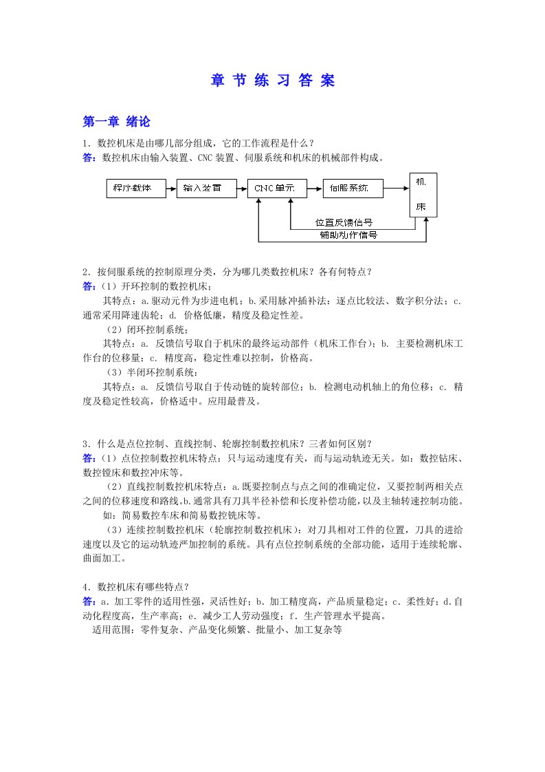 课后习题答案(数控技术)