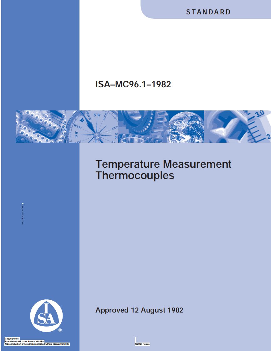 ISAMC96.1-1982温度仪表国际规范