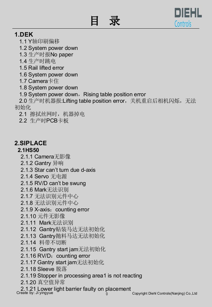 SMT设备故障处理报告