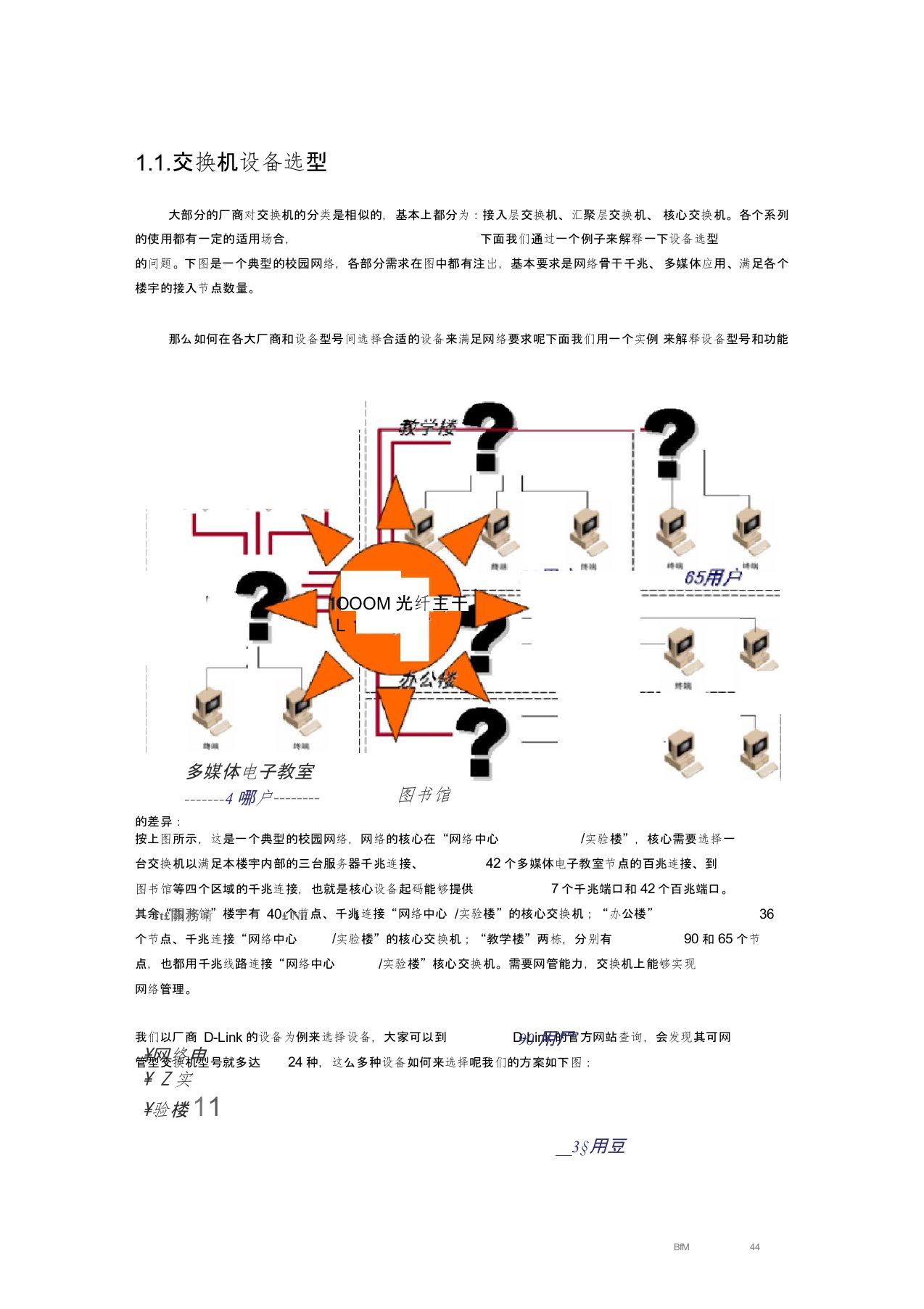 交换机设备选型案例