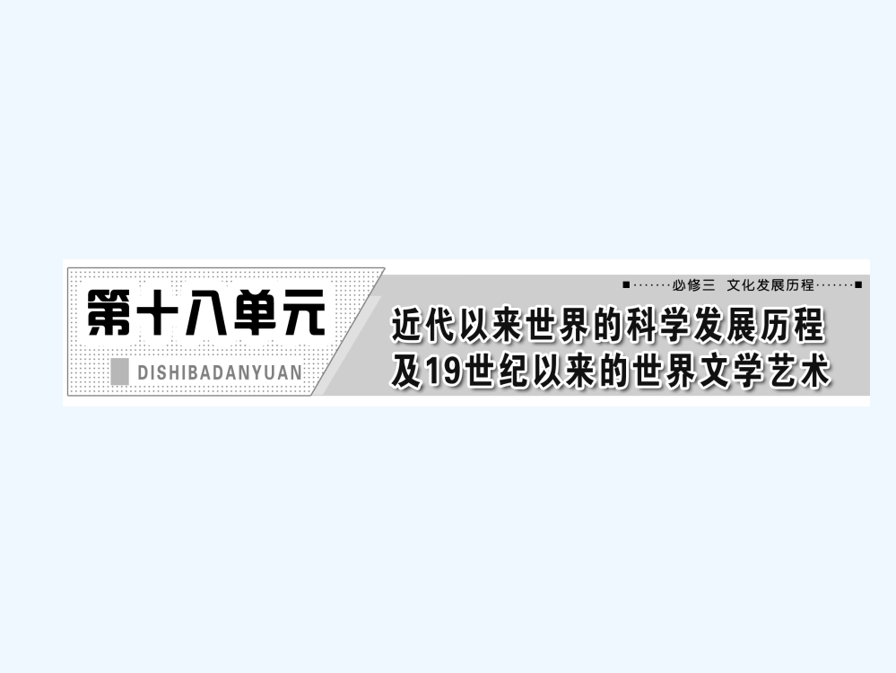 高三历史一轮复习课件：第十八单元