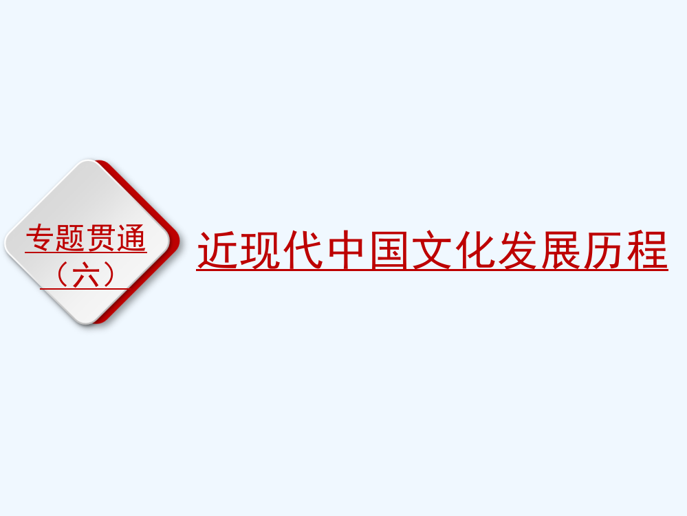 全国高考历史二轮复习课件：专题贯通六　近现代中国文化发展历程