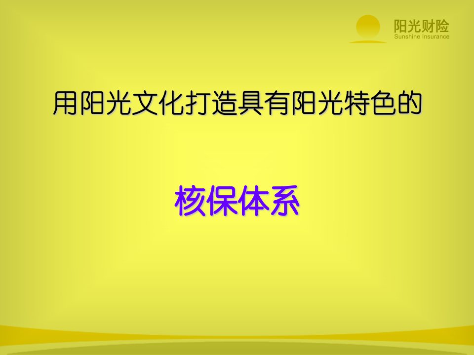 阳光财险核保体系建设