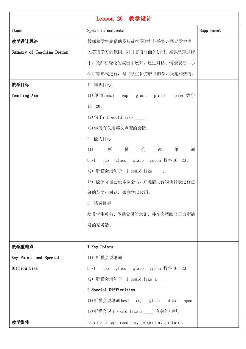 三年级英语下册