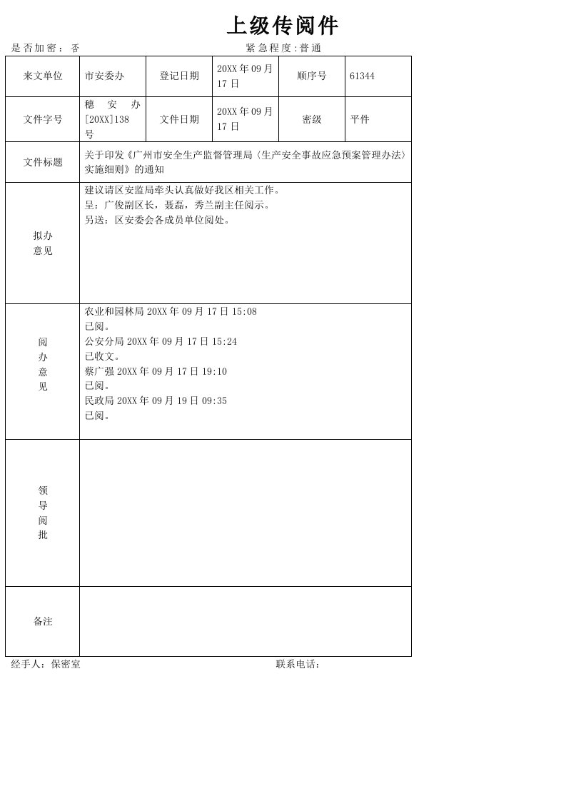 应急预案-关于印发广州市安全生产监督管理局〈生产安全事故应急预案管理办法