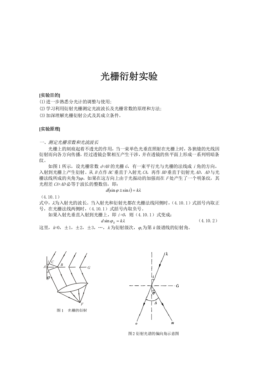 光栅衍射预习版