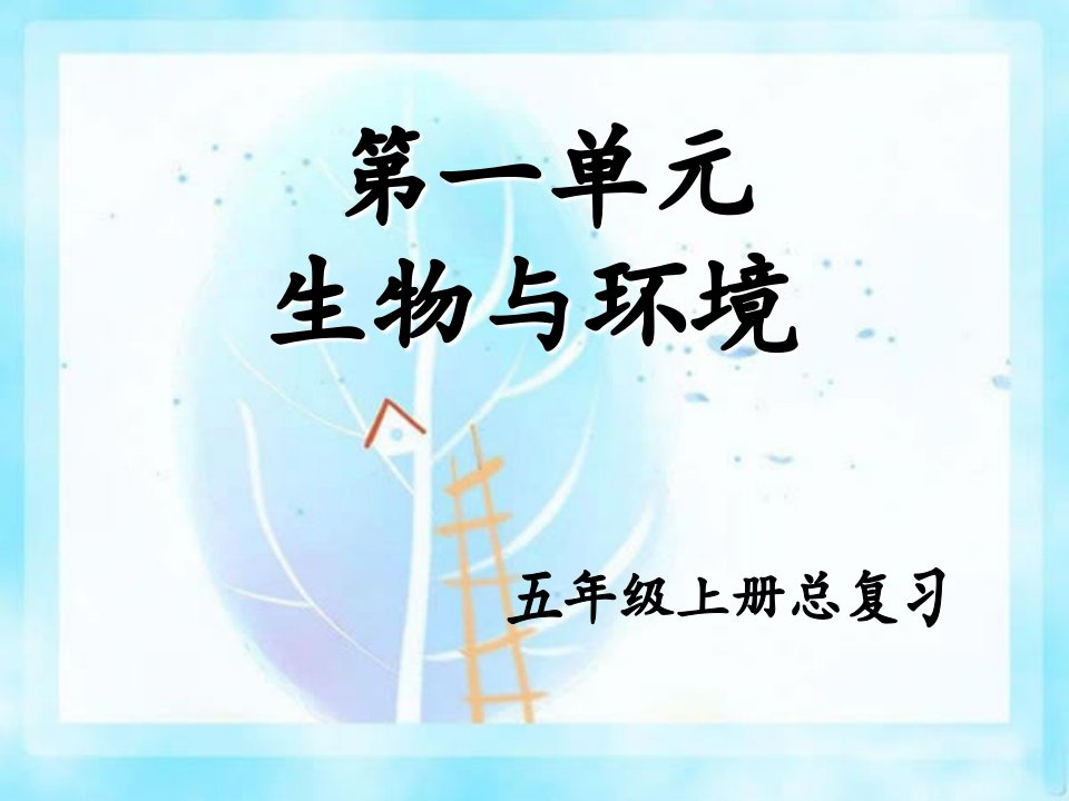 五年级上册科学第一单元复习课件