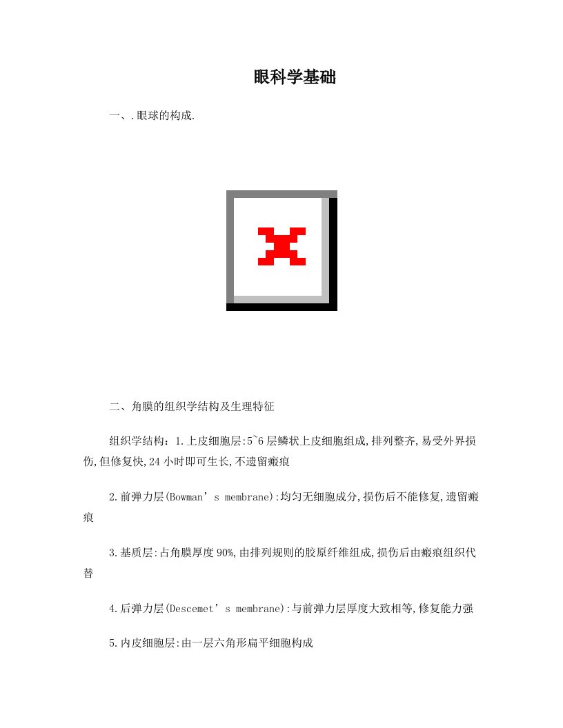 szmAAA眼科学重点总结人卫第七版