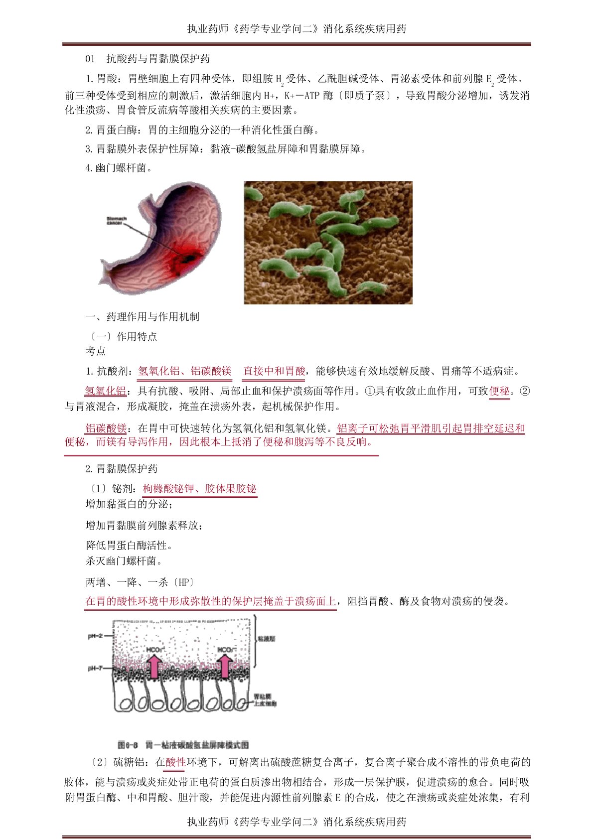 执业药师《药学专业知识二》消化系统疾病用药