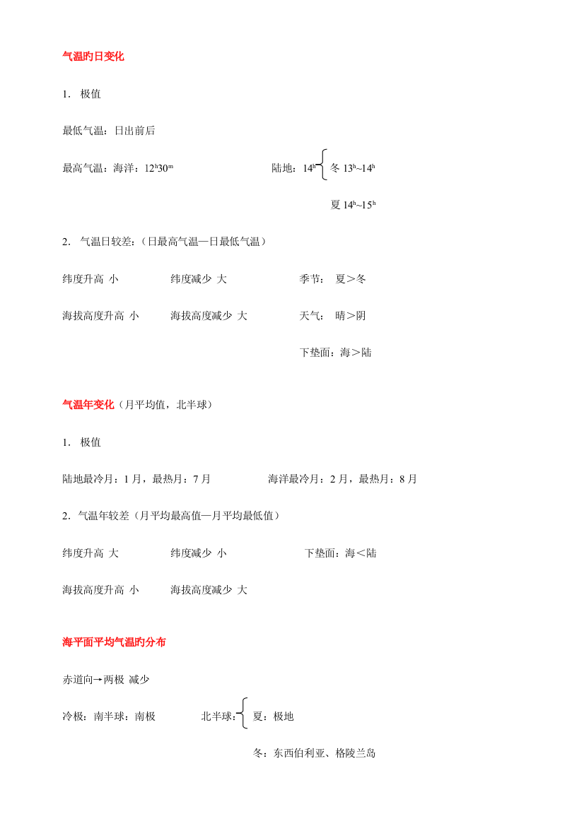 航海学气象笔记