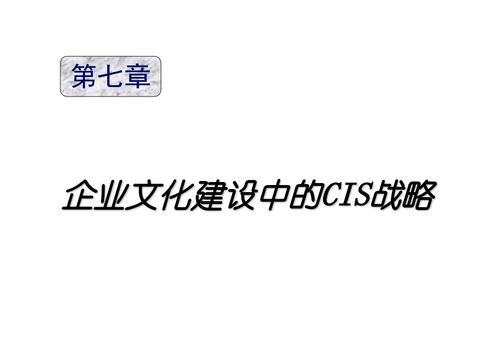 第七章企业文化建设的中CIS战略