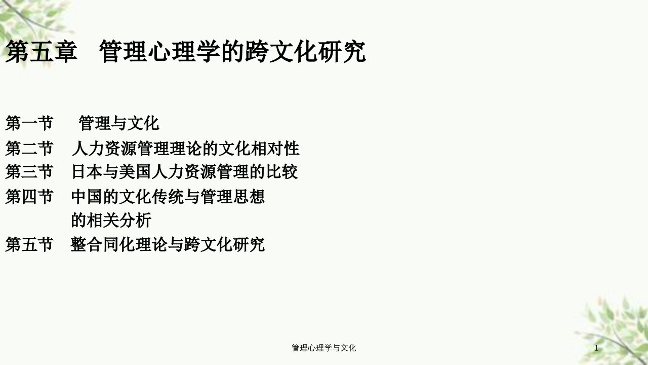 管理心理学与文化课件