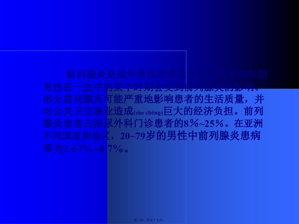 医学专题慢性前列腺炎