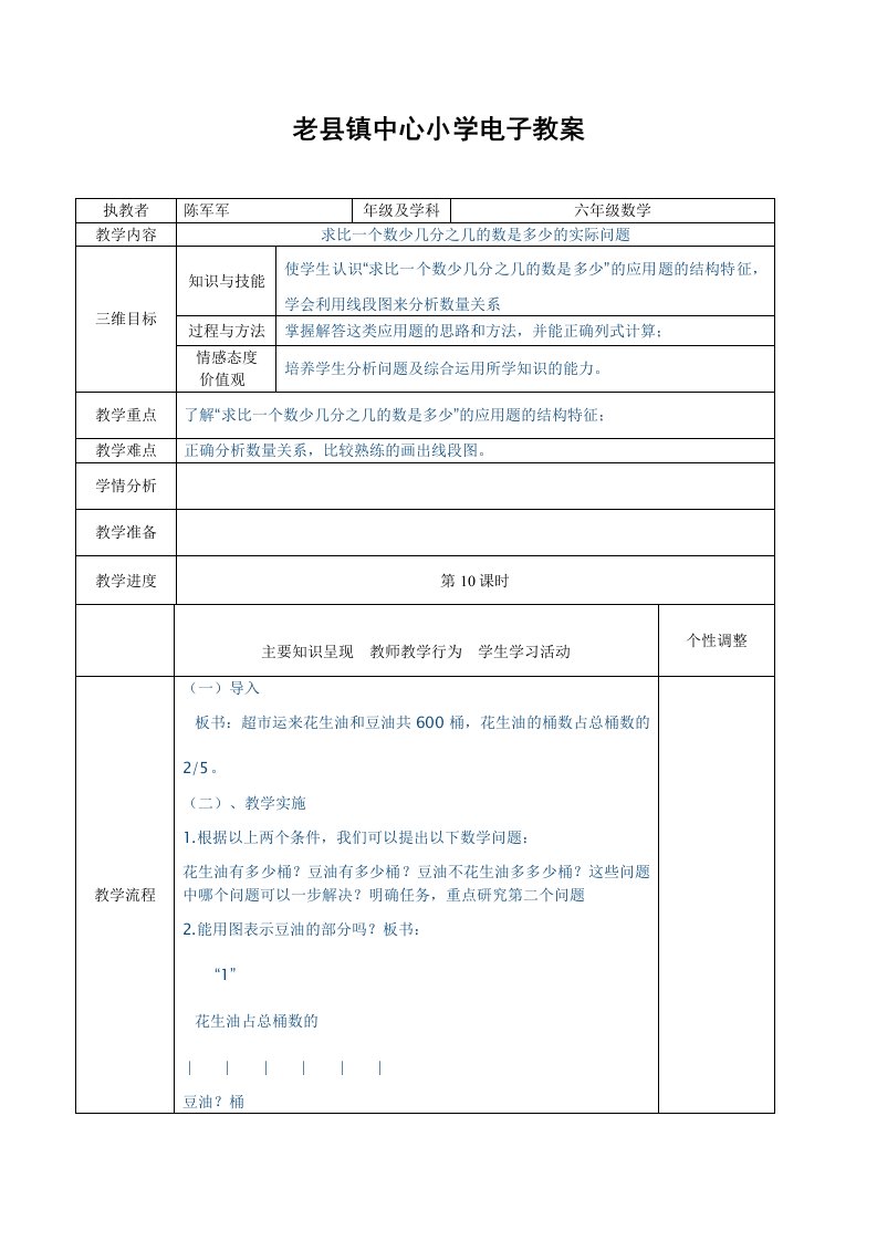 老县镇中心小学电子教案三周