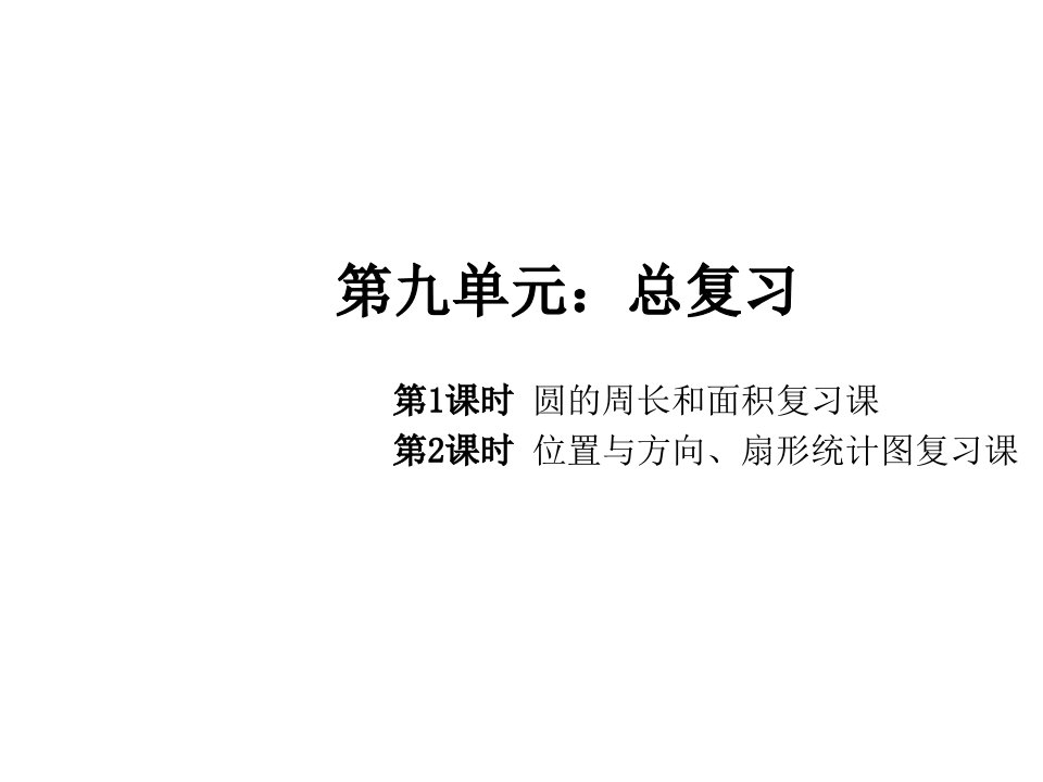 人教版小学六年级数学上册第九单元《总复习》课件