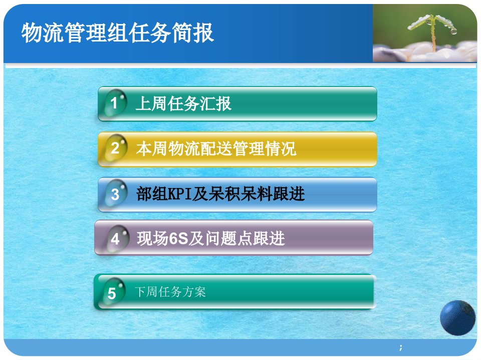 物流管理周工作汇报ppt课件