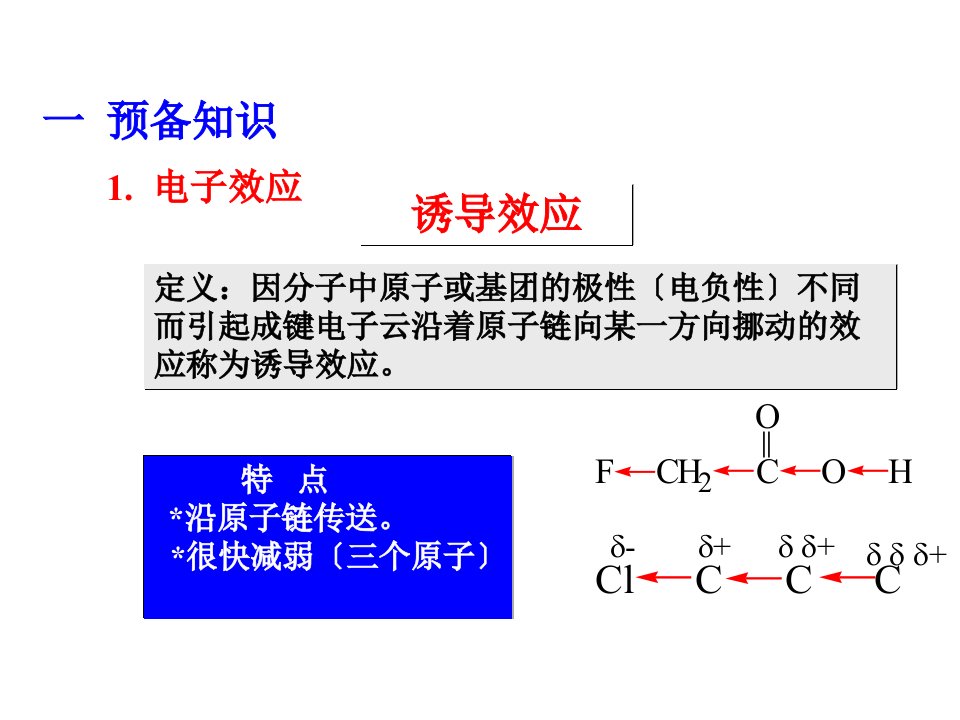 研究生入学考试武汉大学有机化学电子效应ppt课件