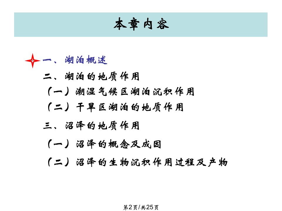 湖泊及沼泽的地质作用普通地质学