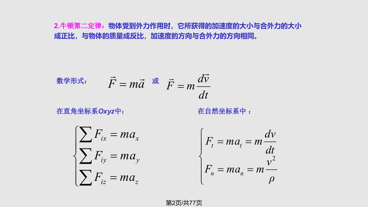 物理质点动力学