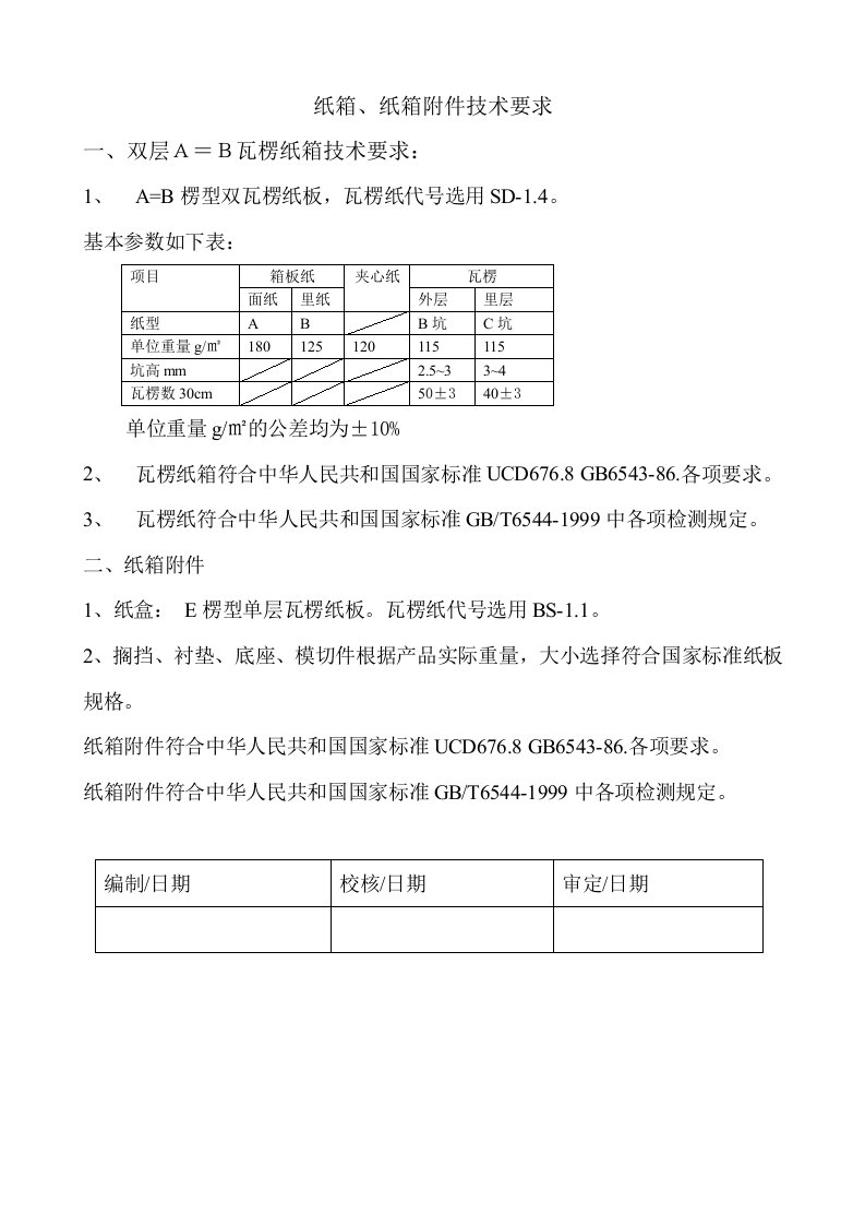 纸箱、纸箱附件技术要求.doc