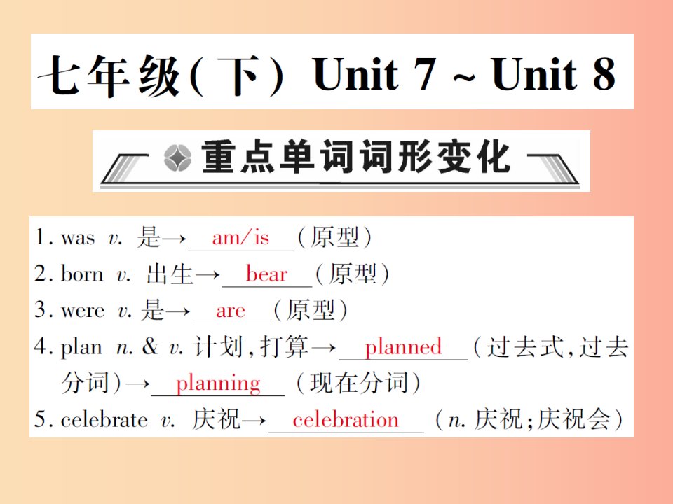 重庆市2019年中考英语总复习