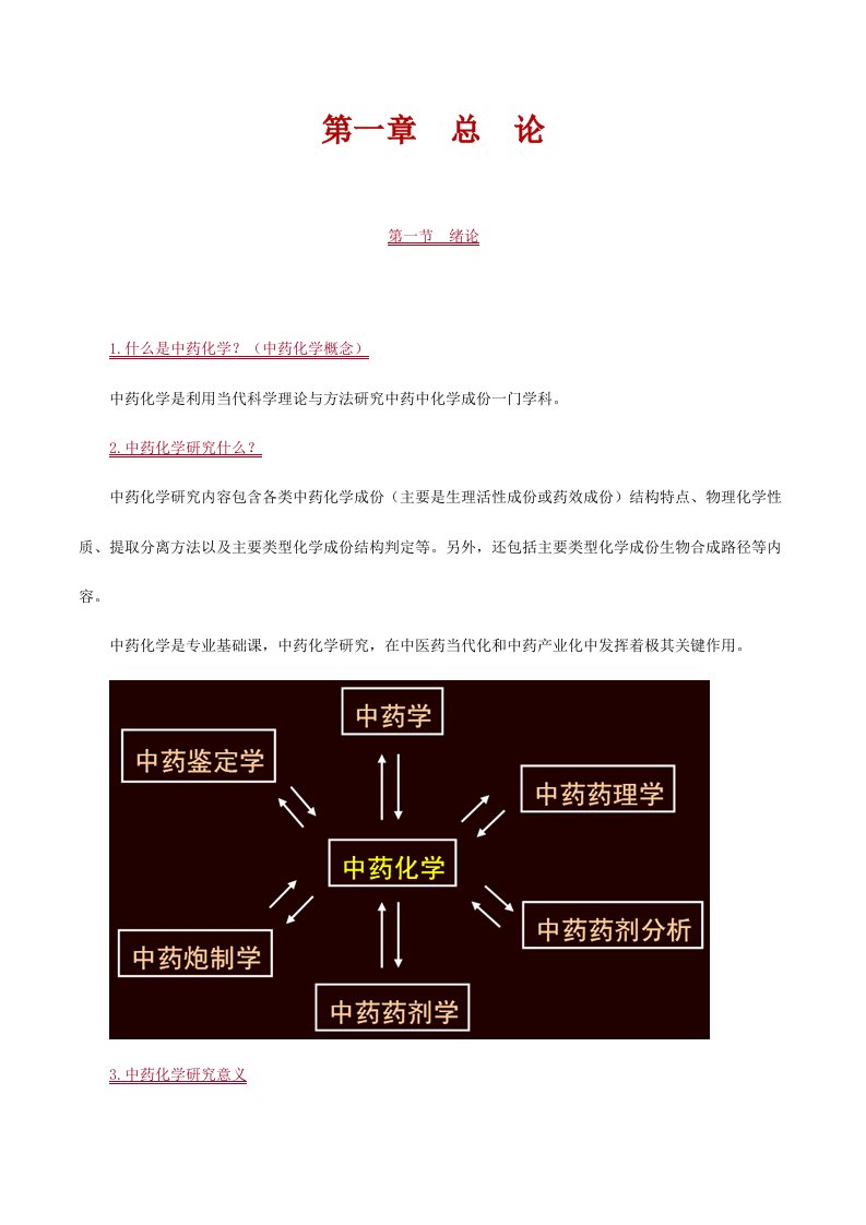 执业药师资格考试中药化学